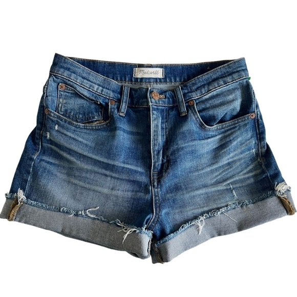 Madewell Women’s Sz 27 High Rise Cuffed Denim Shorts  Style #F7019 - Picture 4 of 8